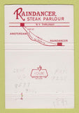 Matchbook Cover - Raindancer Steak Parlour Amsterdam NY 40 Strike