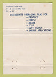 Matchbook Cover - Resinite Packaging Film Borden Chemical Canada WEAR 40 Strike