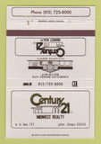 Matchbook Cover - Century 21 Real Estate Joliet IL 40 Strike