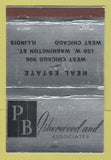 Matchbook Cover - PB Isherwood Real Estate West Chicago IL WEAR SILVER 40 Strike