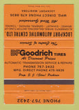 Matchbook Cover - BF Goodrich Tires Lockport Auto Centre MB WEAR 40 Strike