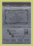 Matchbook Cover - Snyder Kinney Bennet Real Estate Birmingham MI 40 Strike