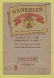 Matchbook Cover - Kroehler Furniture Merced CA 40 Strike