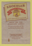 Matchbook Cover - Kroehler Furniture South Bend IN Baer's 40 Strike