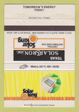 Matchbook Cover - Texas Solartron Solar Grapevine TX 40 Strike