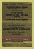 Matchbook Cover - Golden Burley Warehouse Carrollton KY WEAR 40 Strike