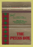 Matchbook Cover - The Press Box Charlotte NC 40 Strike
