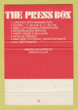 Matchbook Cover - The Press Box Charlotte NC 40 Strike