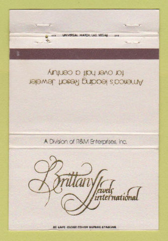 Matchbook Cover - Brittay Jewels Int Jewelry Las Vegas Lake Tahoe 40 Strike