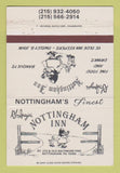 Matchbook Cover - D'Iquazio's Nottingham Inn PA 40 Strike