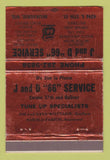 Matchbook Cover - J & D Phillips 66 oil gas Milwaukee WI WEAR 40 Strike
