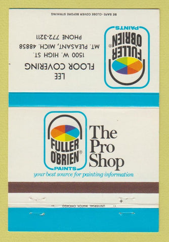 Matchbook Cover - Fuller O'Brien Paints Mount Pleasant MI 40 Strike