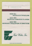Matchbook Cover - Fred Weber Building Industrial St Louis MO 40 Strike