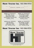 Matchbook Cover - Hunt Tractors Louisville KY Clarkson 40 Strike