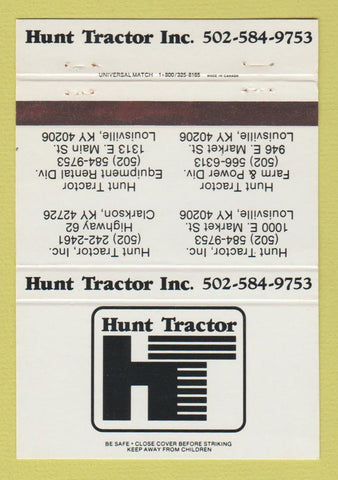 Matchbook Cover - Hunt Tractors Louisville KY Clarkson 40 Strike
