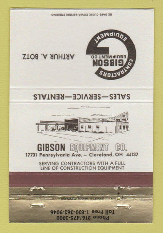 Matchbook Cover - Gibson Equipment Contractors Cleveland OH 40 Strike