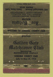 Matchbook Cover - Joe Bodwin Real Estate Santa Rosa CA GOLD WEAR 40 Strike