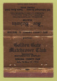 Matchbook Cover - Joe Bodwin Real Estate Santa Rosa CA BRONZE WEAR 40 Strike