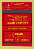 Matchbook Cover - Dorman Real Estate Conway SC WORN 40 Strike