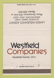 Matchbook Cover - Westfield Companies Landis Insurance Germantown OH 40 Strike