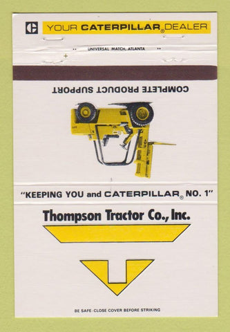 Matchbook Cover - Thompson Tractor Caterpillar Birmingham AL 40 Strike