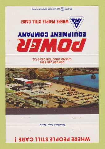 Matchbook Cover - Power Equipment Company Denver Colorado Tractors 40 Strike