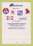 Matchbook Cover - Power Equipment Company Denver Colorado Tractors 40 Strike