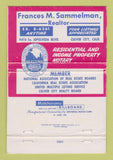 Matchbook Cover - Frances Sammelman Real Estate Culver City CA WEAR 40 Strike