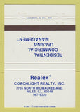 Matchbook Cover - Realex Coachlight Real Estate Niles IL 40 Strike