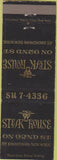 Matchbook Cover - Steak House New York City NY