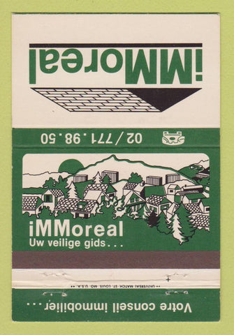 Matchbook Cover - iMmoreal Brussels Belgium 40 Strike