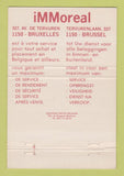 Matchbook Cover - iMmoreal Brussels Belgium 40 Strike