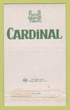 Matchbook Cover - Party Service Jelmoli Cardinal Zurich Switzerland 40 Strike