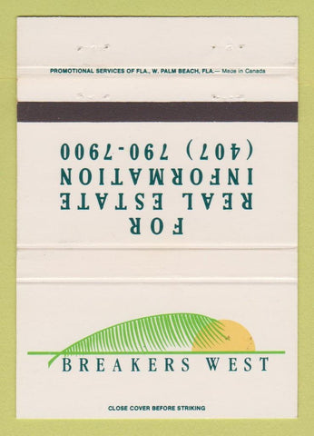Matchbook Cover - Breakers West Real Estate 40 Strike