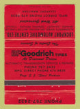 Matchbook Cover - BF Goodrich Tires Lockport Auto Centre MB WEAR RED 40 Strike