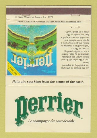 Matchbook Cover - Perrier Sparkling Water Australia 40 Strike