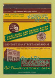 Matchbook Cover - MJ Blons Water Coolers Chicago IL 40 Strike