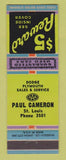 Matchbook Cover - Paul Camero Dodge Plymouth St Louis MO