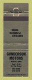 Matchbook Cover - Gunderson Chrysler Plymouth Dodge Nevada IA