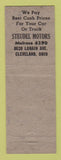 Matchbook Cover - Steudel Motors Dodge Plymouth Cleveland OH
