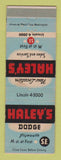 Matchbook Cover - Haley's Dodge Washington DC WEAR