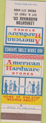 Matchbook Cover - Lehighton Hardware