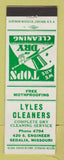 Matchbook Cover - Lyles Cleaners Sedalia MO