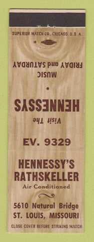 Matchbook Cover - Hennessy's Rathskeller St Louis MO