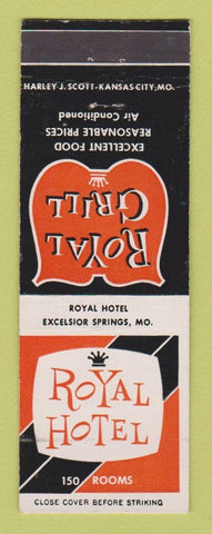 Matchbook Cover - Royal Hotel Excelsior Springs MO
