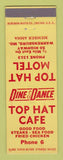 Matchbook Cover - Top Hat Cafe Warrensburg MO Motel