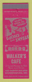 Matchbook Cover - Walker's Cafe Warrensburg MO