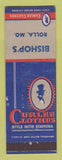 Matchbook Cover - Curlee Men's Clothes Bishop's Rolla MO