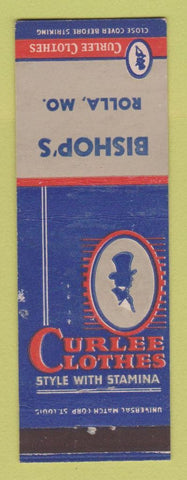 Matchbook Cover - Curlee Men's Clothes Bishop's Rolla MO