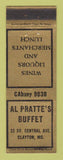 Matchbook Cover - Al Pratte's Buffet Clayton MO WEAR